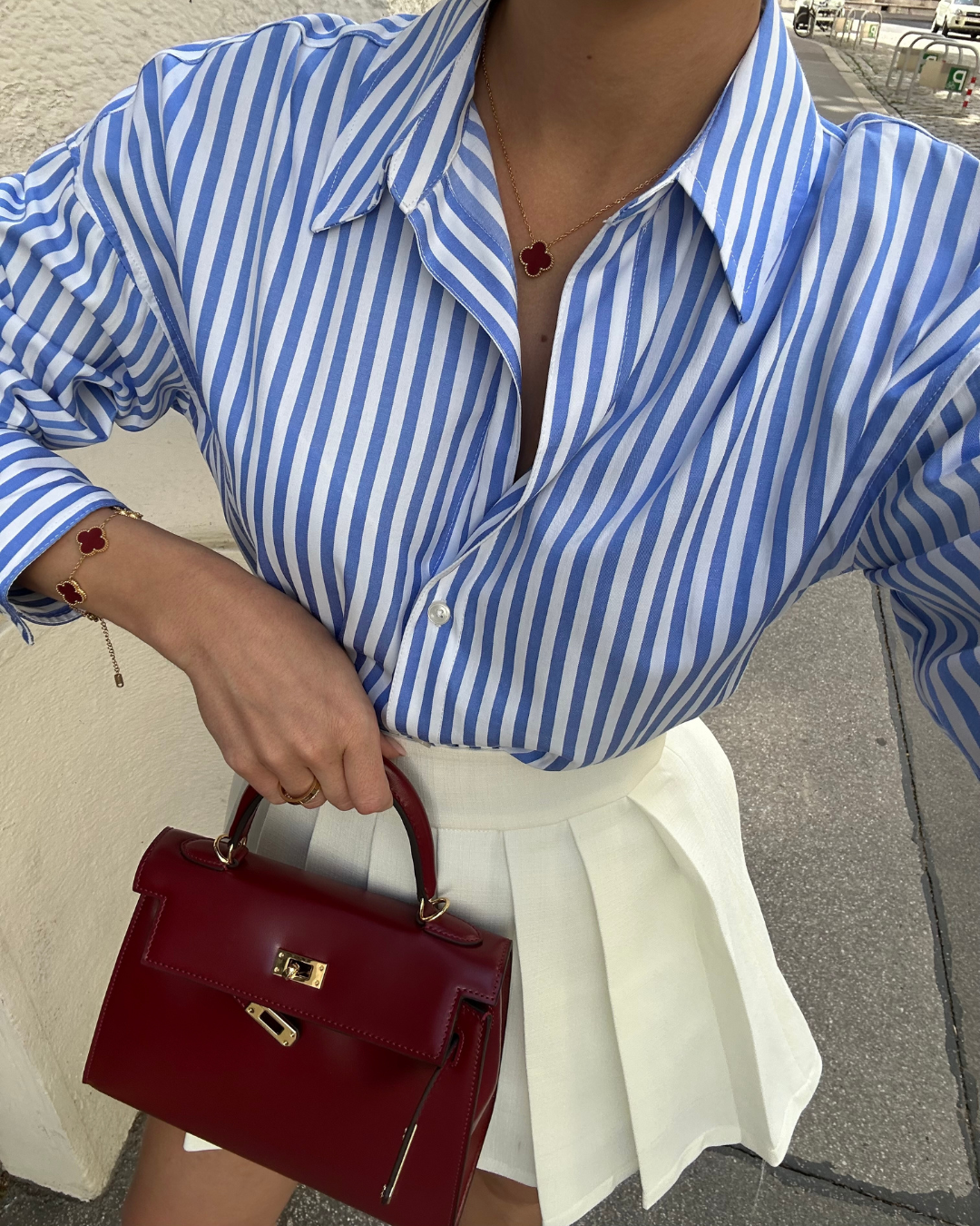 GELTRUDE | MINI BORSA IN PELLE BORDEAUX ELEGANTE