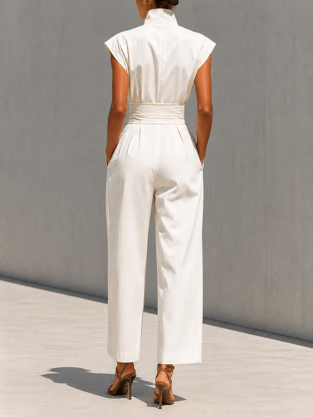 Iolanda | Tuta elegante con vita drappeggiata