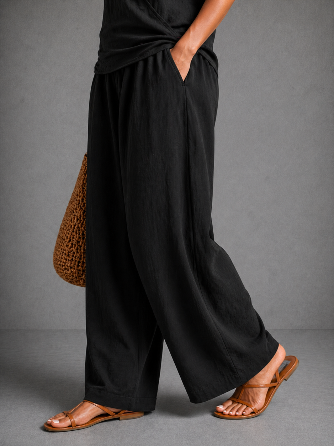 Berenice | Completo fluido due pezzi con pantalone largo