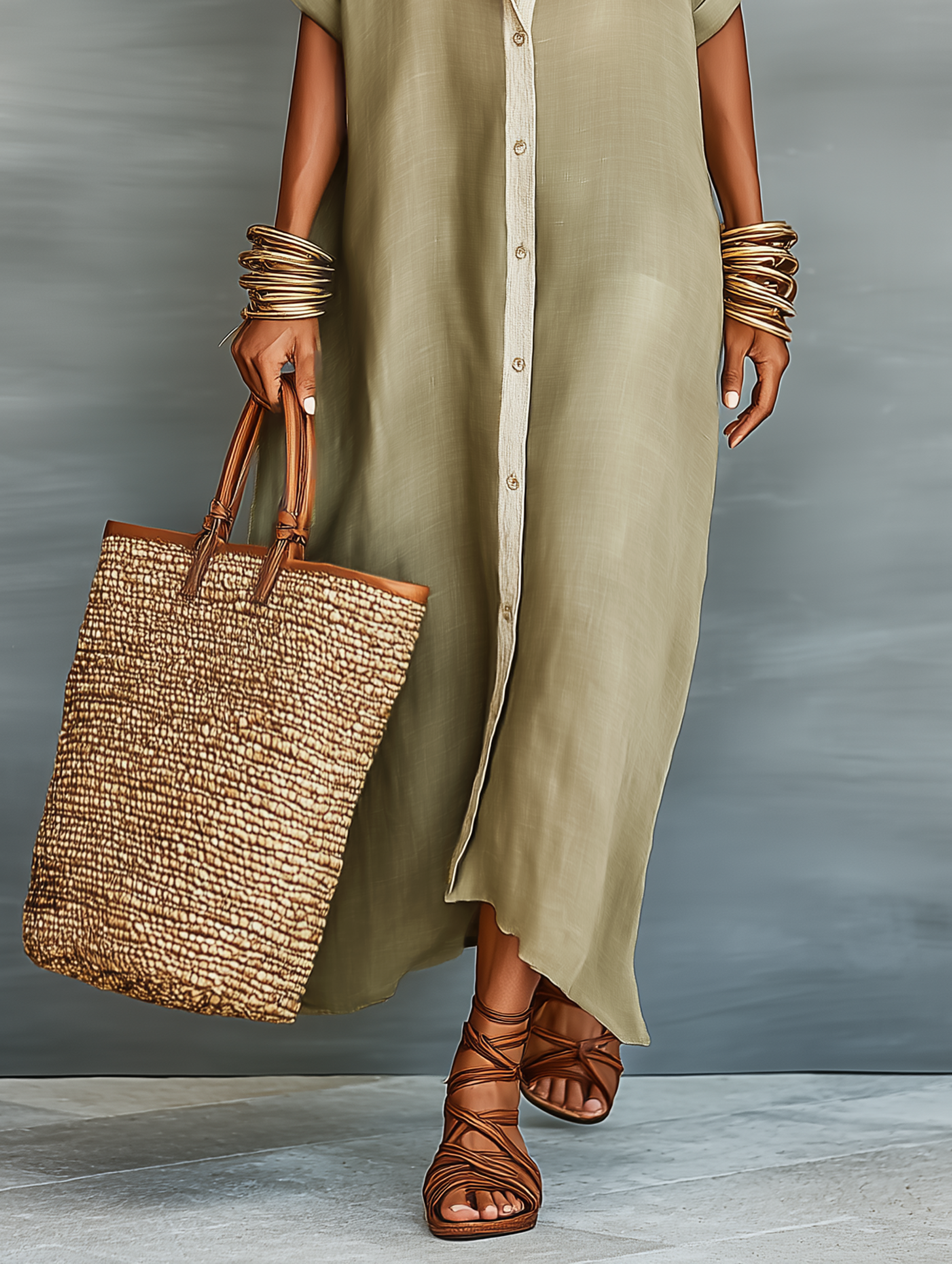 Eloisa | Abito camicia lungo fluido ed elegante