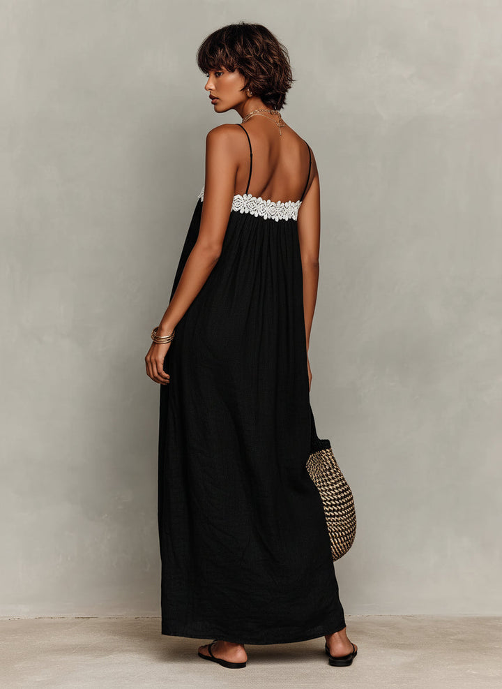 Lizzie™ | Flowing Maxi Dress with Floral Lace