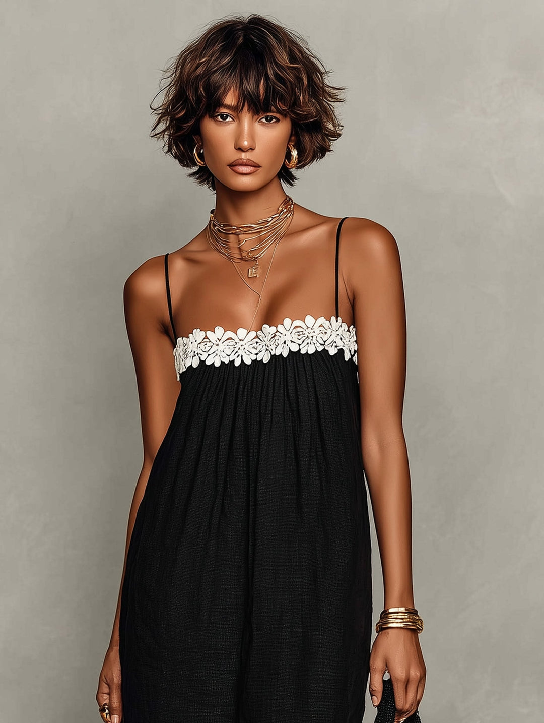 Lizzie™ | Flowing Maxi Dress with Floral Lace