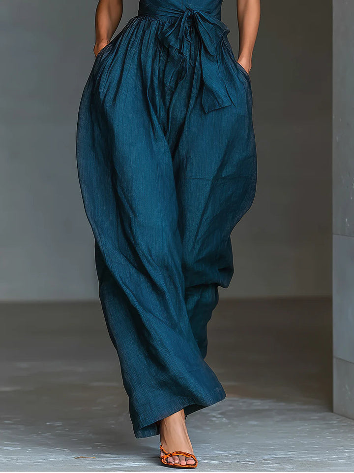 Miriam™ | Flowing Jumpsuit with Crossover Neckline