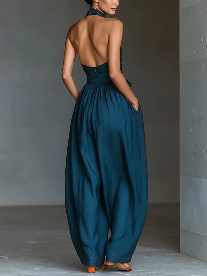 Miriam™ | Flowing Jumpsuit with Crossover Neckline