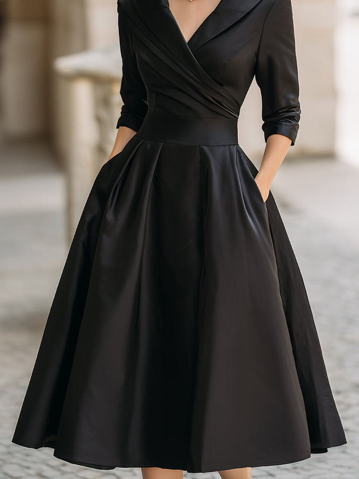 Natalie™ | Satin Midi Dress