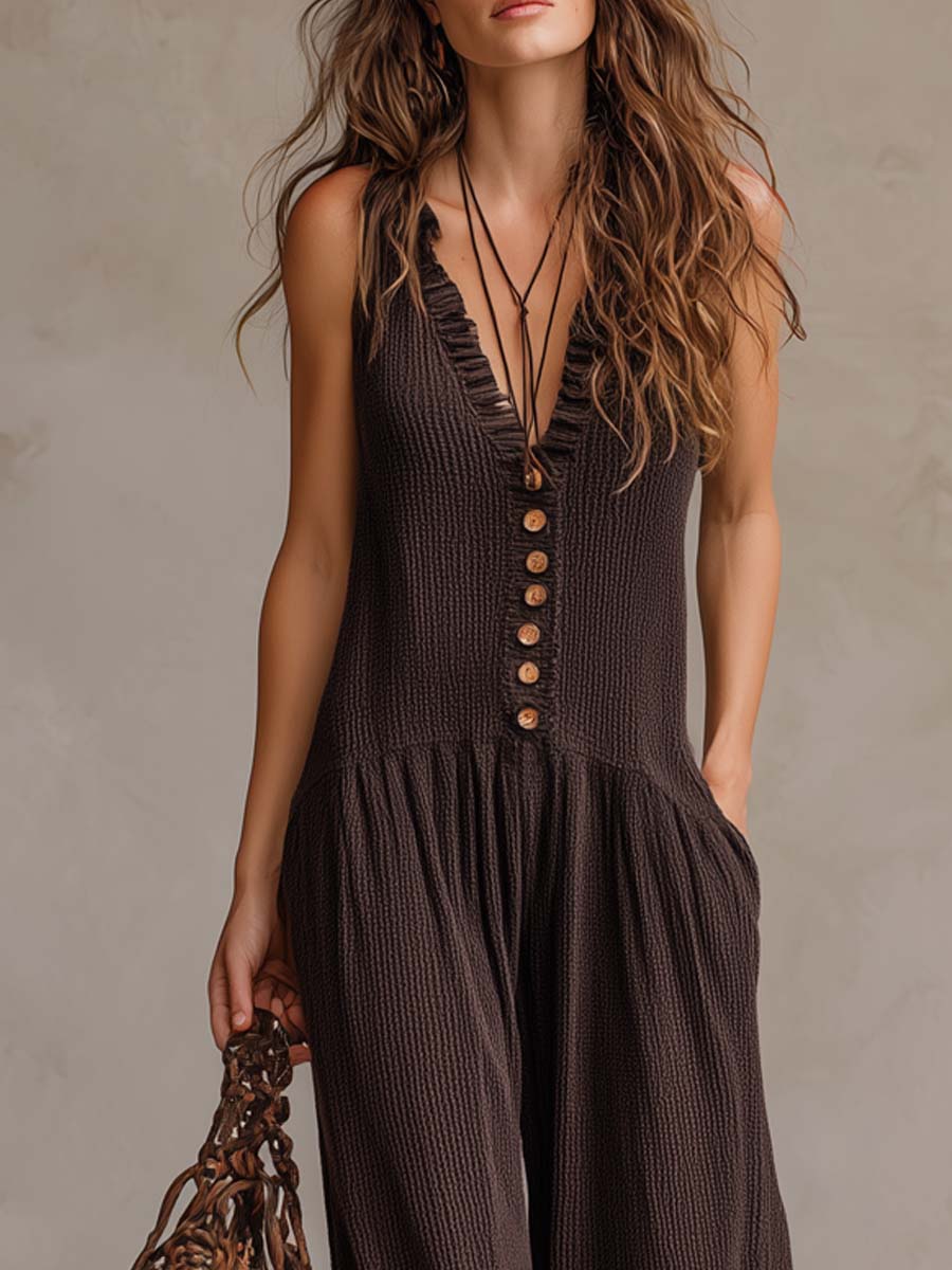 Selina™ | Elegant Jumpsuit with Buttons