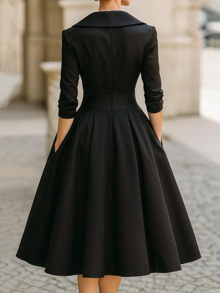 Natalie™ | Satin Midi Dress