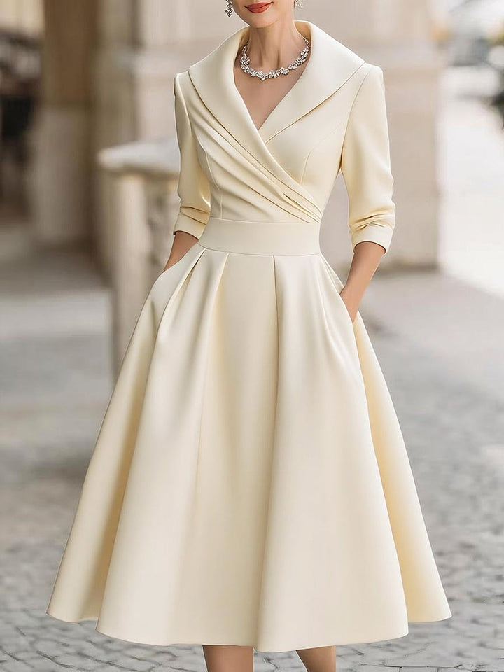 Natalie™ | Satin Midi Dress