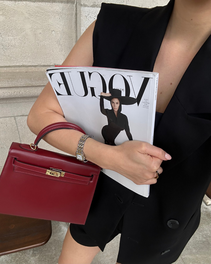 Gwen™ | Elegant Burgundy Leather Mini Bag