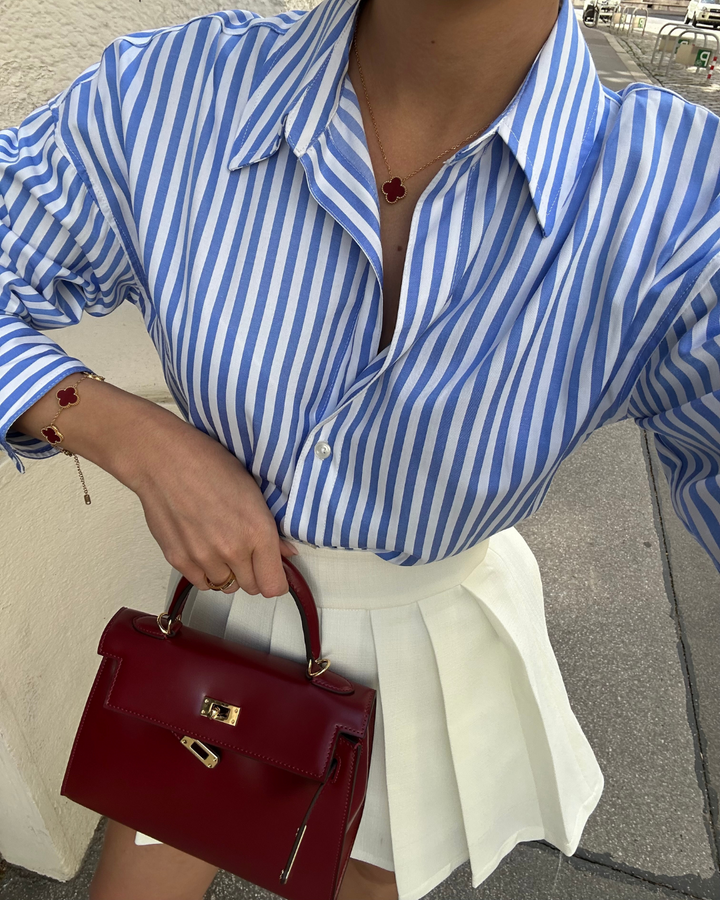 Gwen™ | Elegant Burgundy Leather Mini Bag