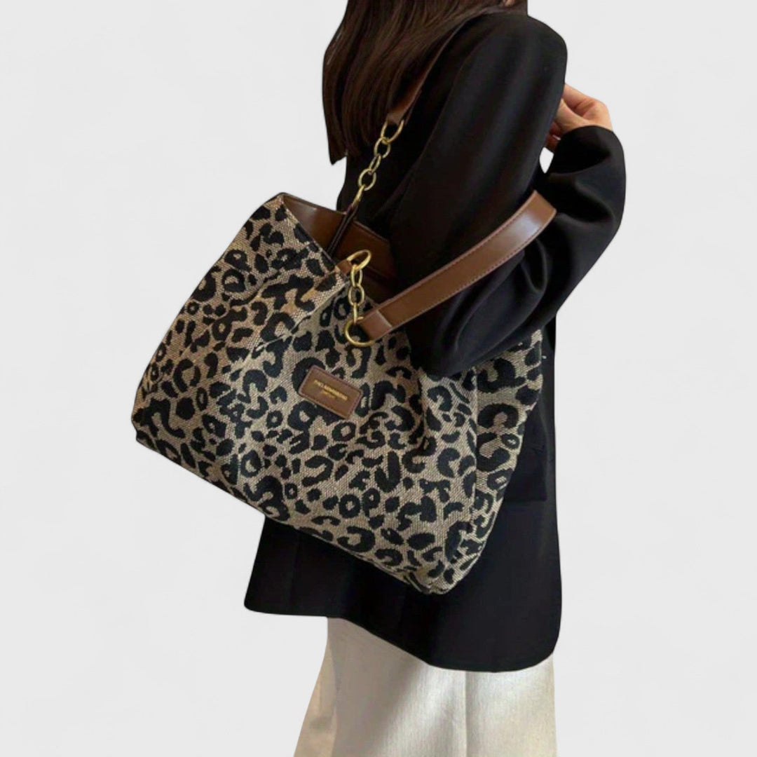 Edith™ | Leopard-Print Canvas Shopper Bag