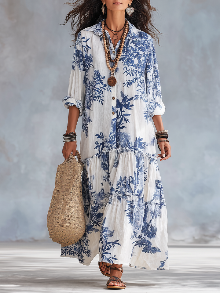 Valerie™ | Bohemian Floral Shirt Dress