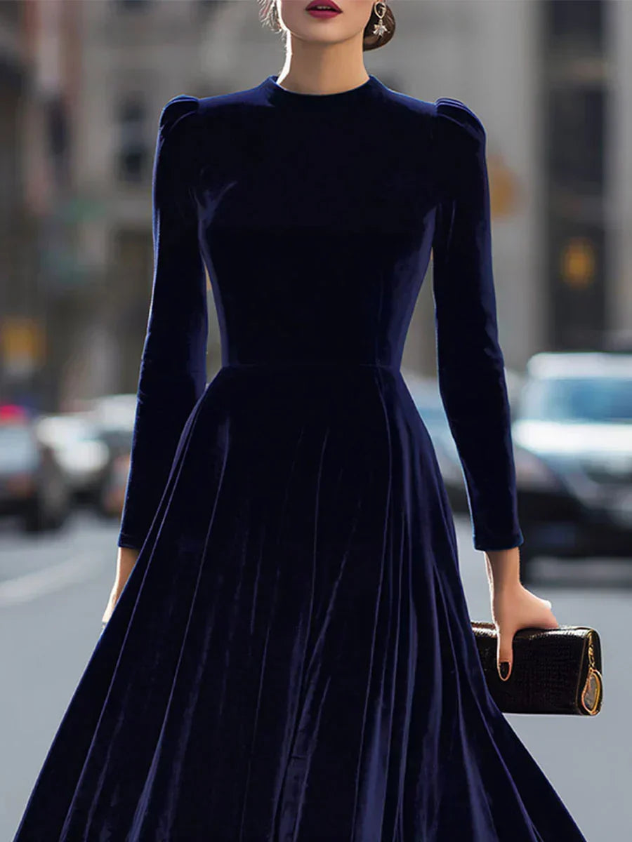 Deborah™ | Velvet Grace Midi Dress