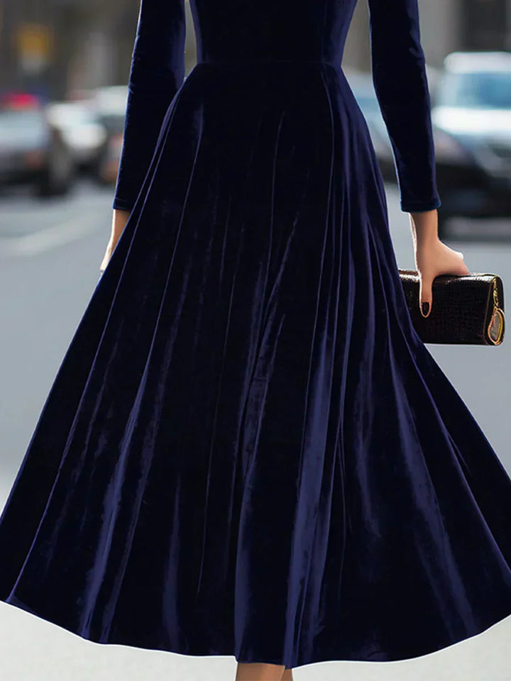 Deborah™ | Velvet Grace Midi Dress