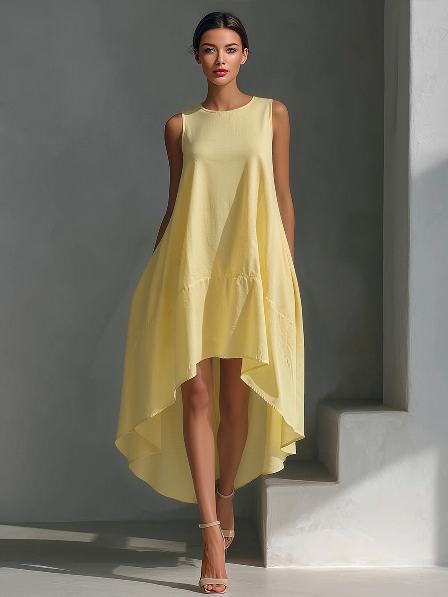Estelle™ | Asymmetric Flowing Minimalist-Chic Dress