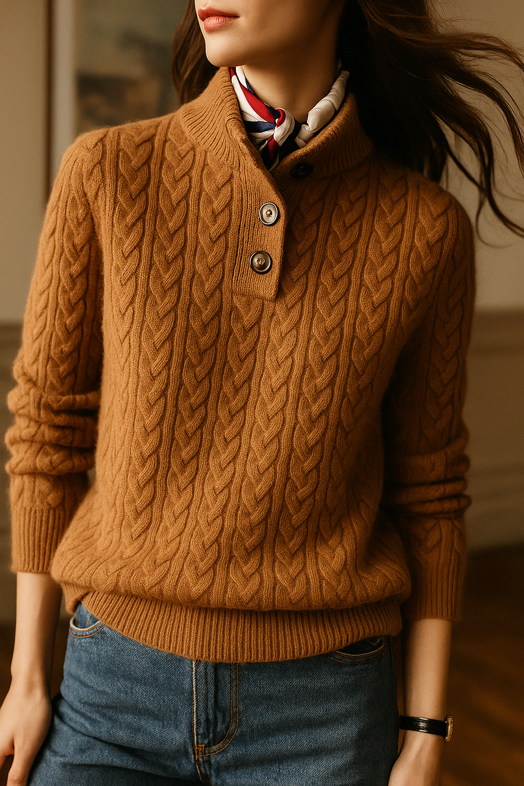 Mary™ | Timeless Cable-Knit Wool Jumper
