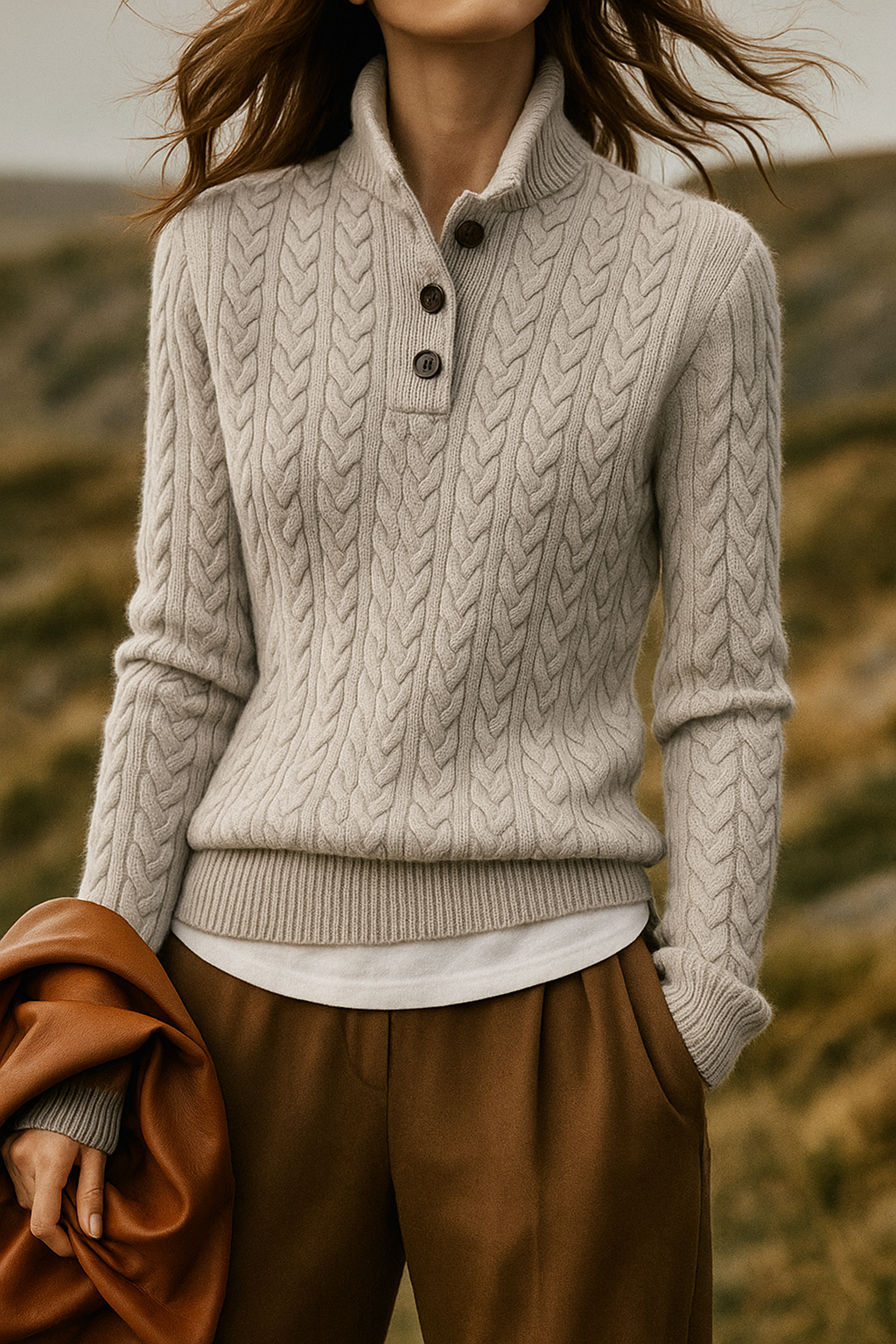 Mary™ | Timeless Cable-Knit Wool Jumper