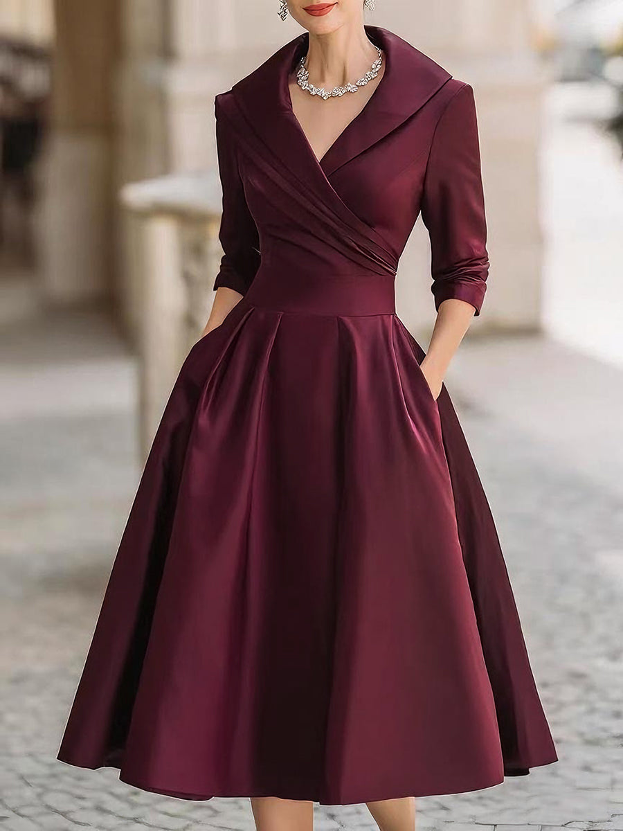 Natalie™ | Satin Midi Dress