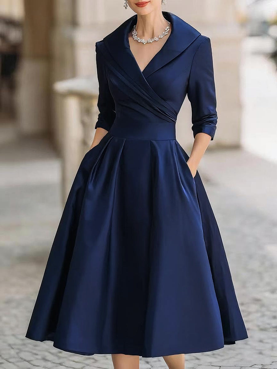 Natalie™ | Satin Midi Dress