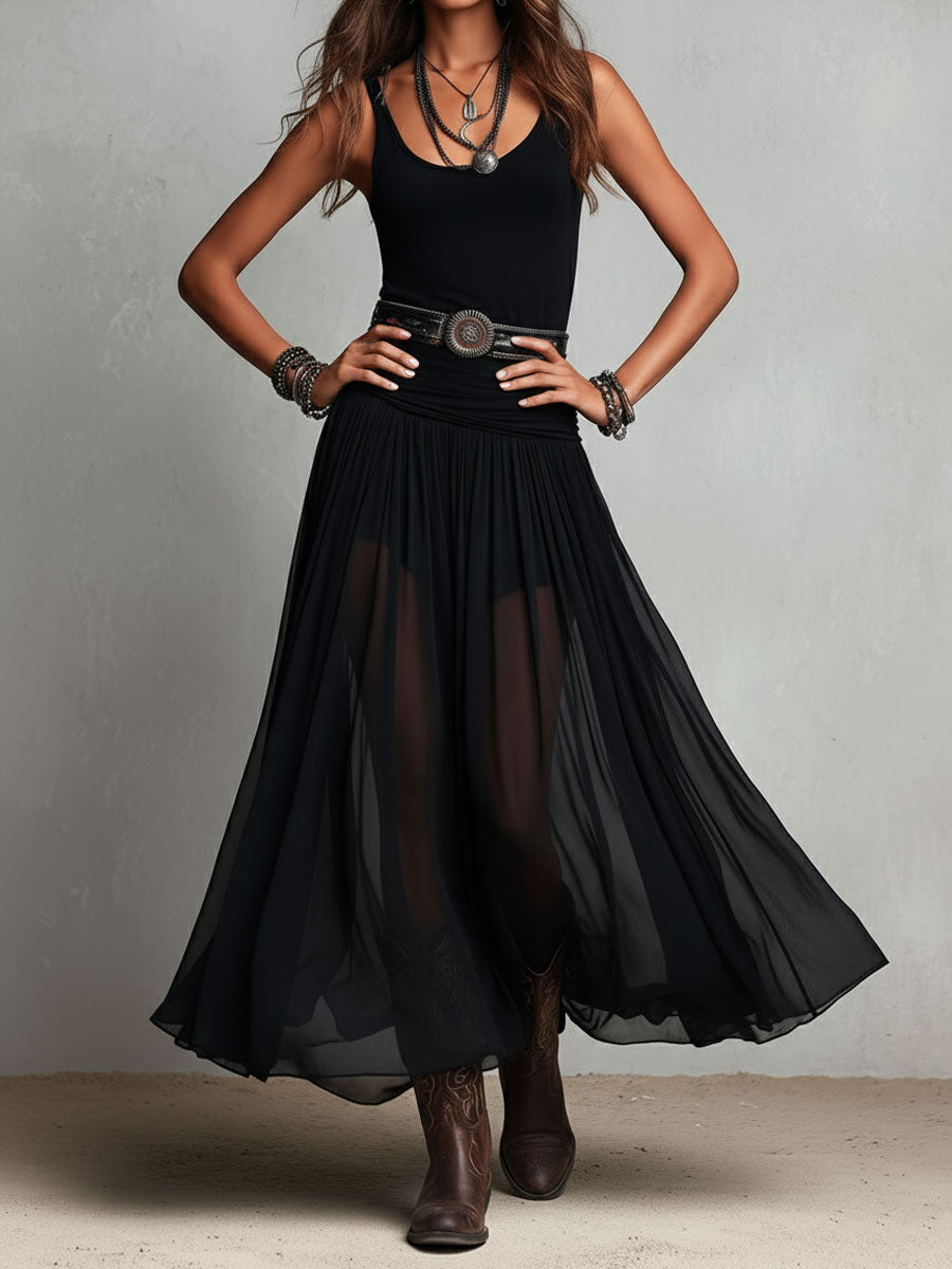 Florence™ | Elegant Flowing Boho-Chic Dress with Asymmetric Skirt
