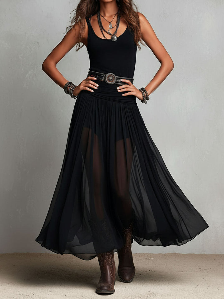 Florence™ | Elegant Flowing Boho-Chic Dress with Asymmetric Skirt