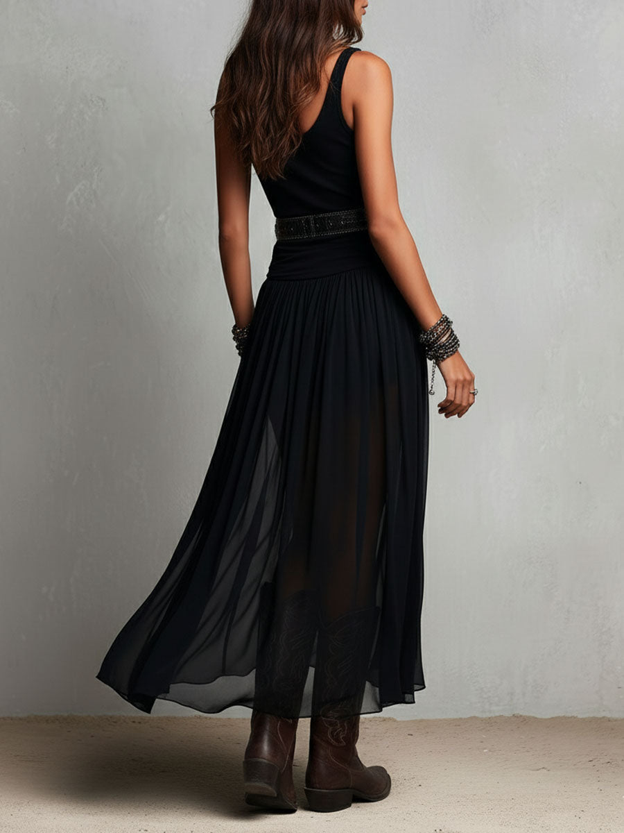 Florence™ | Elegant Flowing Boho-Chic Dress with Asymmetric Skirt