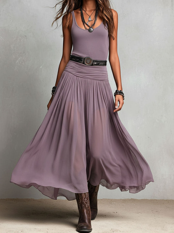Florence™ | Elegant Flowing Boho-Chic Dress with Asymmetric Skirt