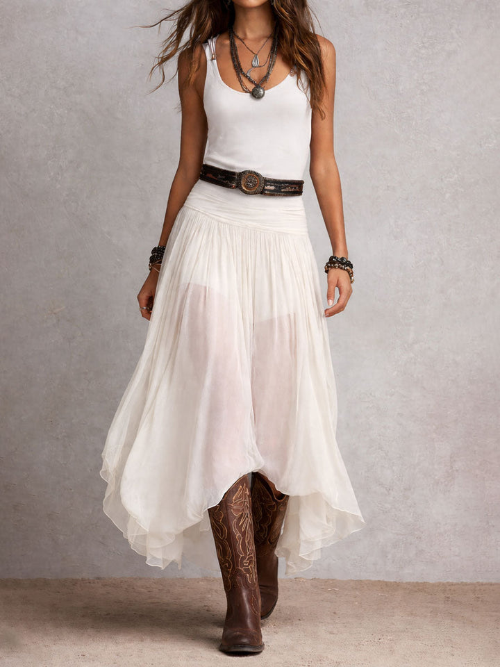 Florence™ | Elegant Flowing Boho-Chic Dress with Asymmetric Skirt