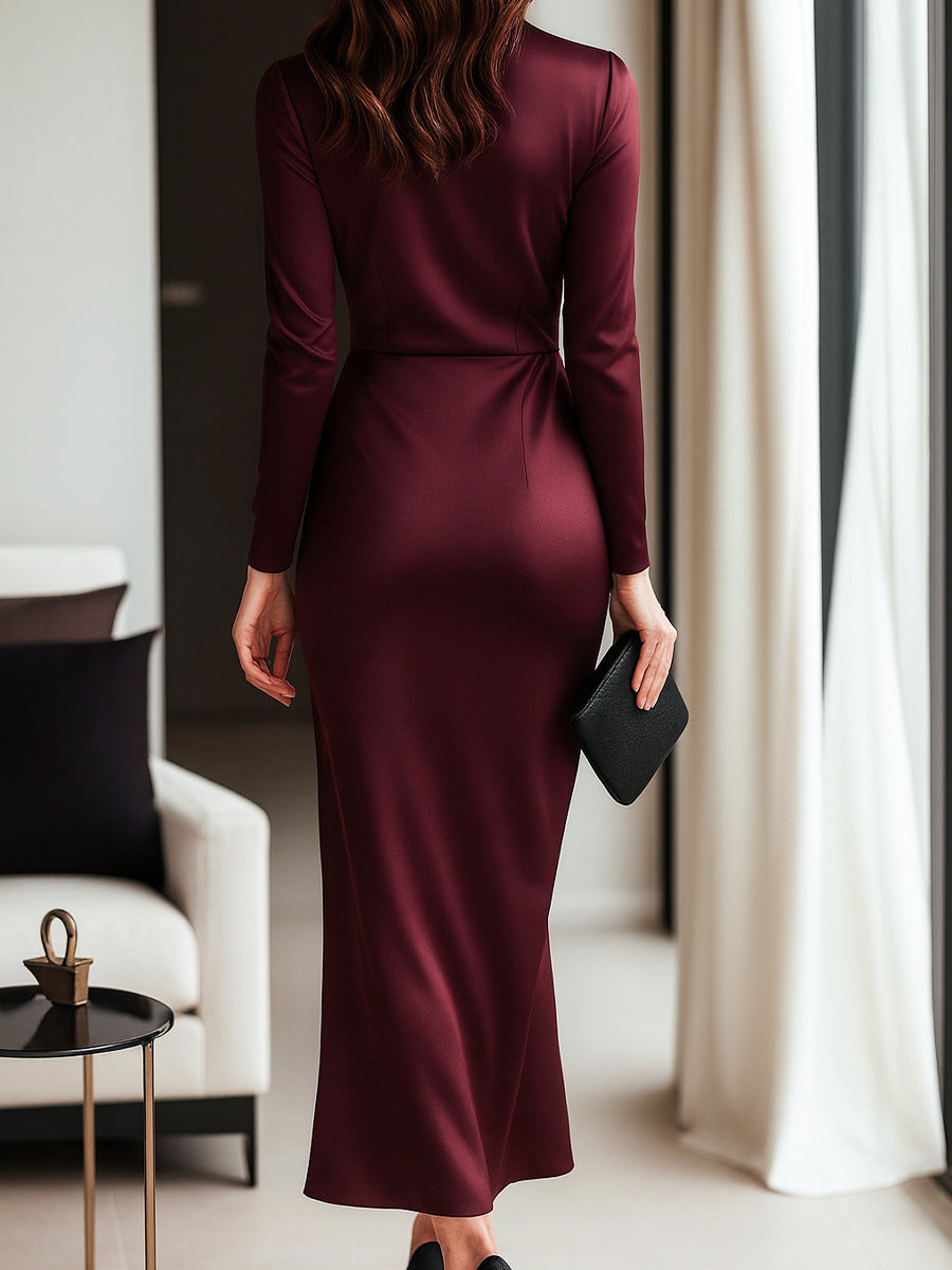 Carol™ | Satin Wrap Dress