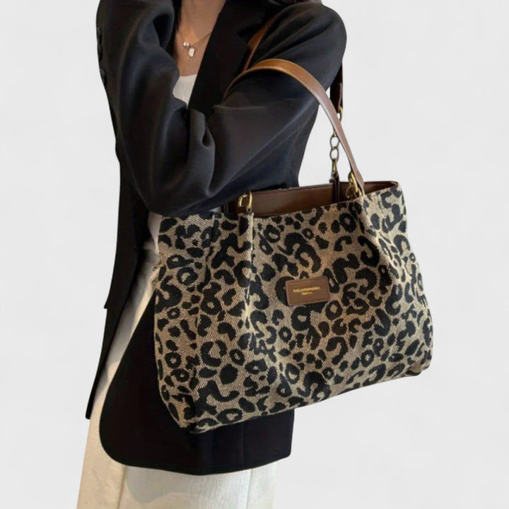 Edith™ | Leopard-Print Canvas Shopper Bag