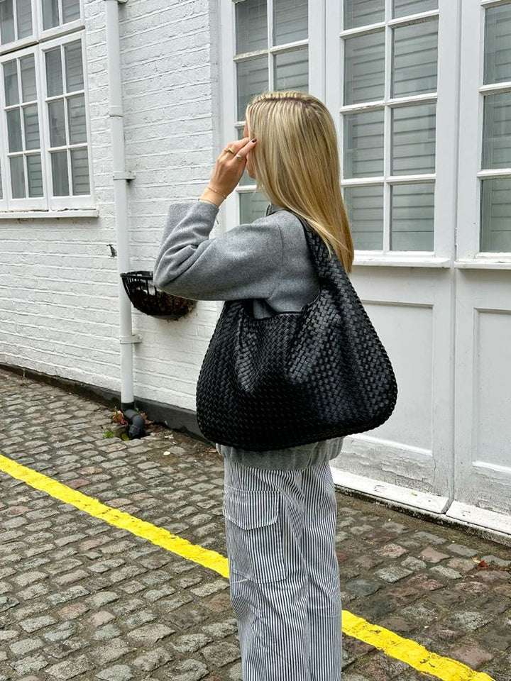 Susan™ | Woven Vegan Leather Shopper Bag