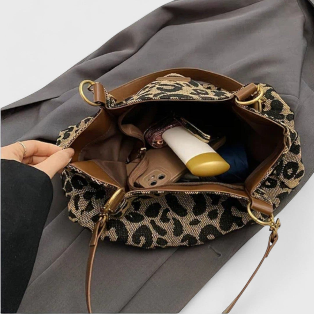Edith™ | Leopard-Print Canvas Shopper Bag