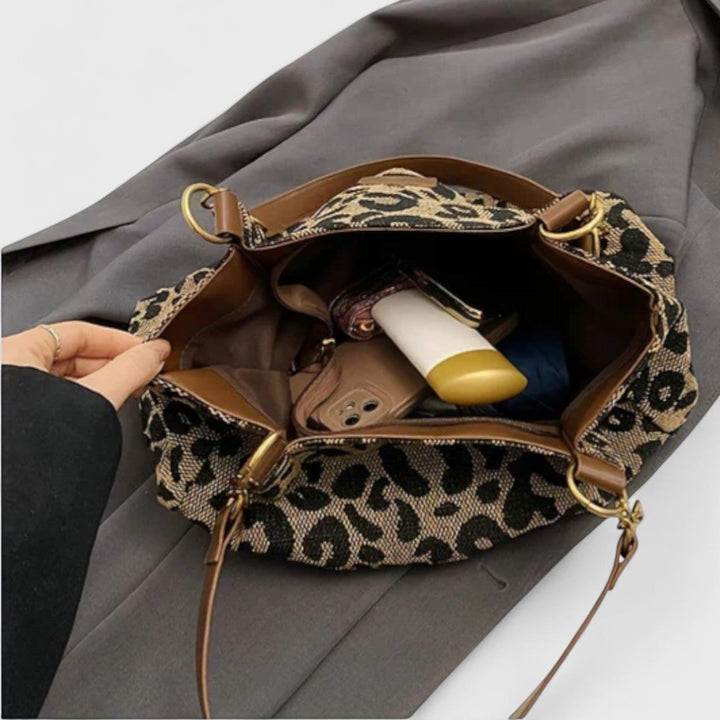 Edith™ | Leopard-Print Canvas Shopper Bag