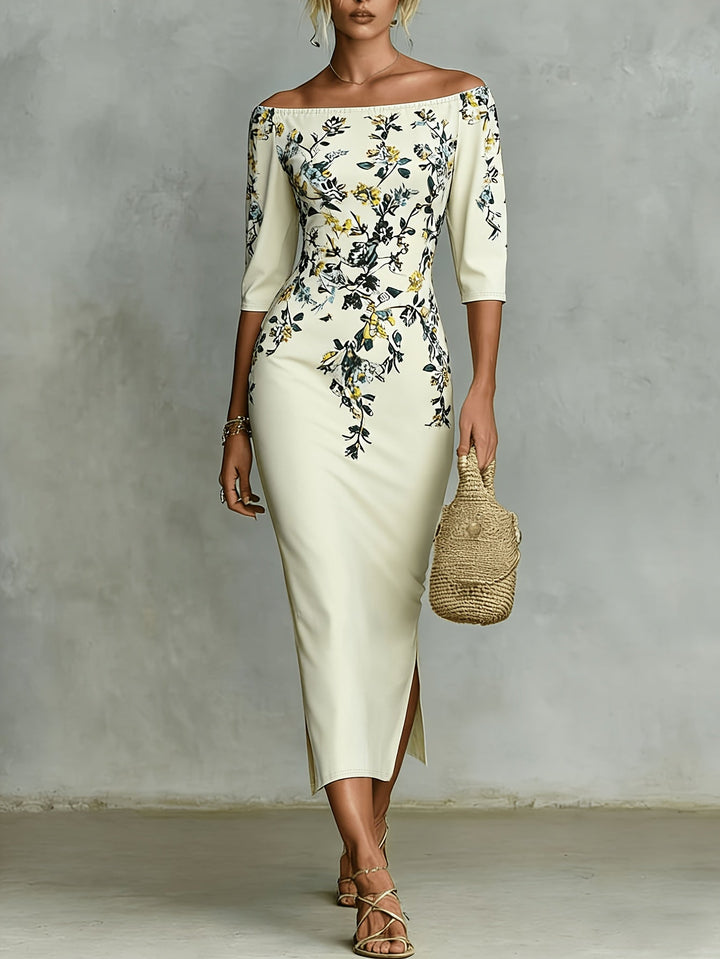 Virginia™ | Fitted Floral Midi Dress