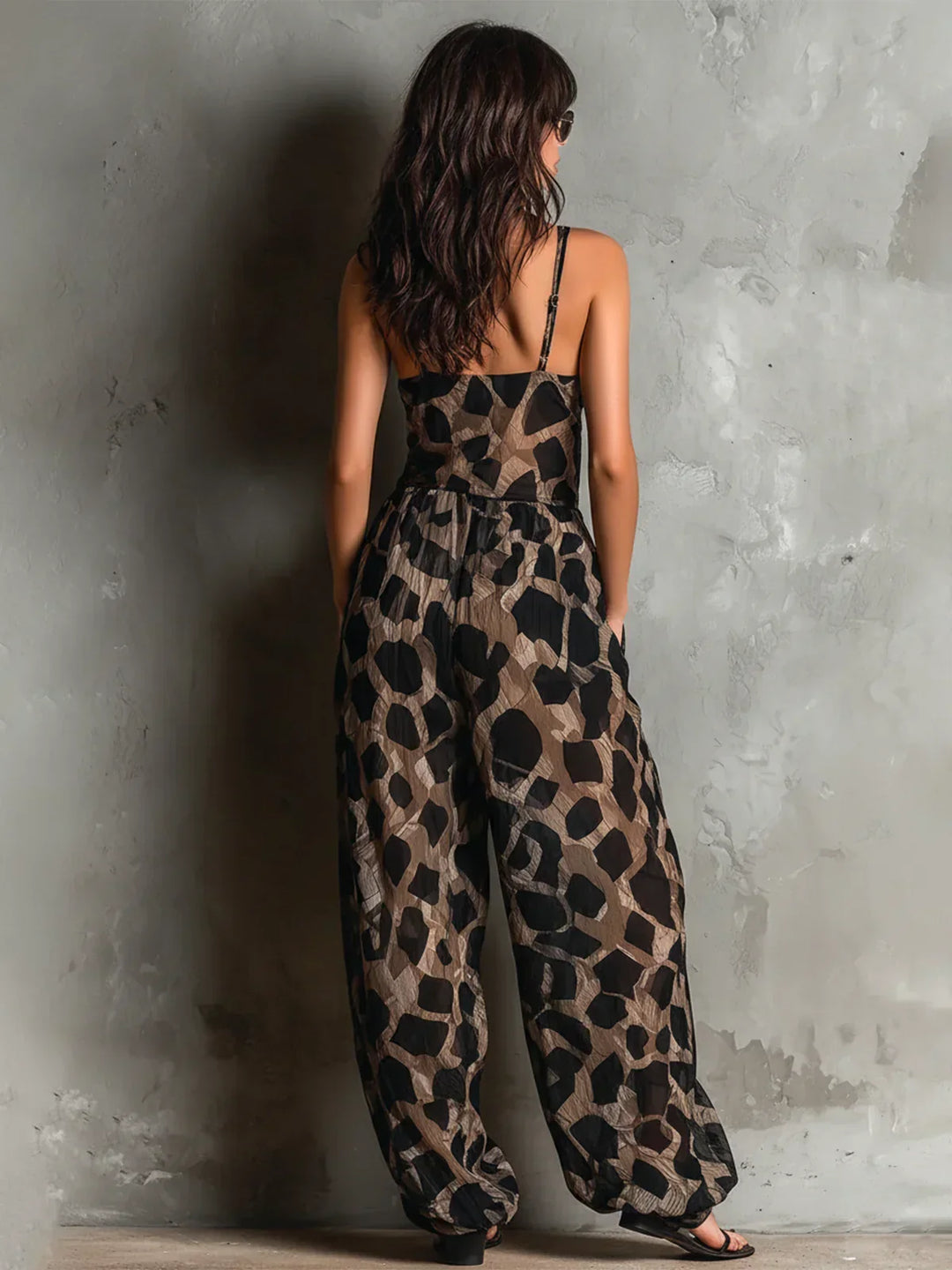 Bethany™ | Leopard Print Flowing Jumpsuit