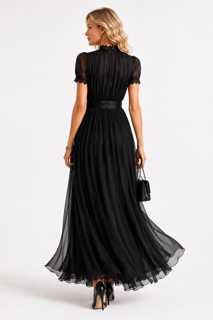Joy™ | Elegant Muslin Dress with Lace