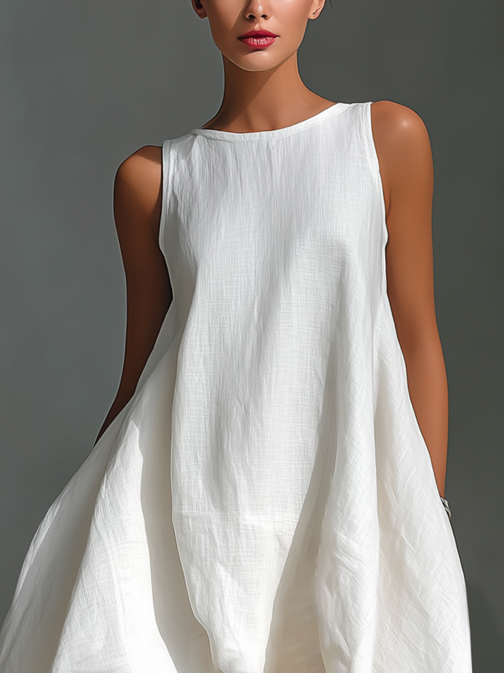 Estelle™ | Asymmetric Flowing Minimalist-Chic Dress