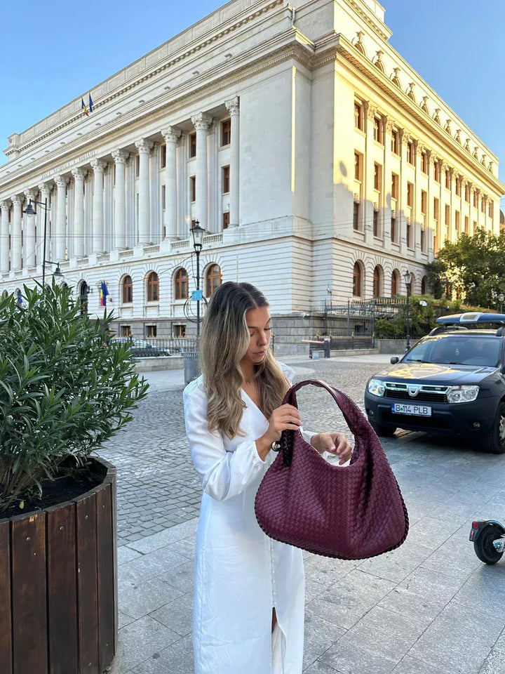 Susan™ | Woven Vegan Leather Shopper Bag