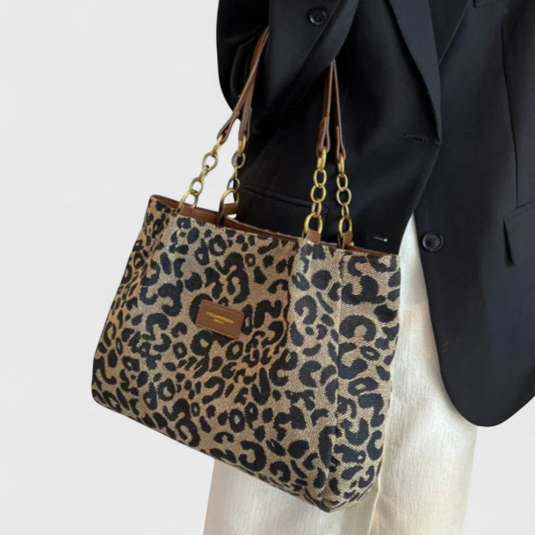 Edith™ | Leopard-Print Canvas Shopper Bag