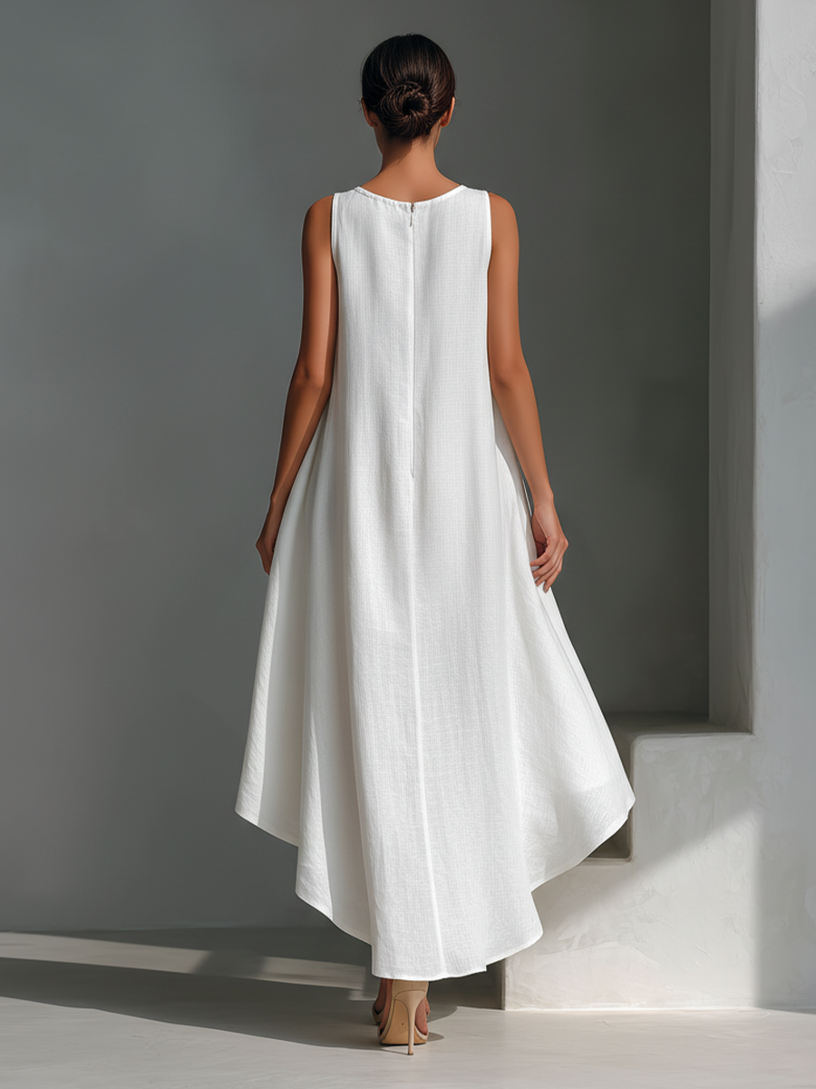Estelle™ | Asymmetric Flowing Minimalist-Chic Dress
