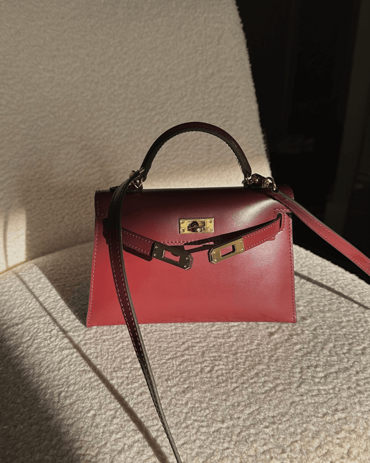 Gwen™ | Elegant Burgundy Leather Mini Bag
