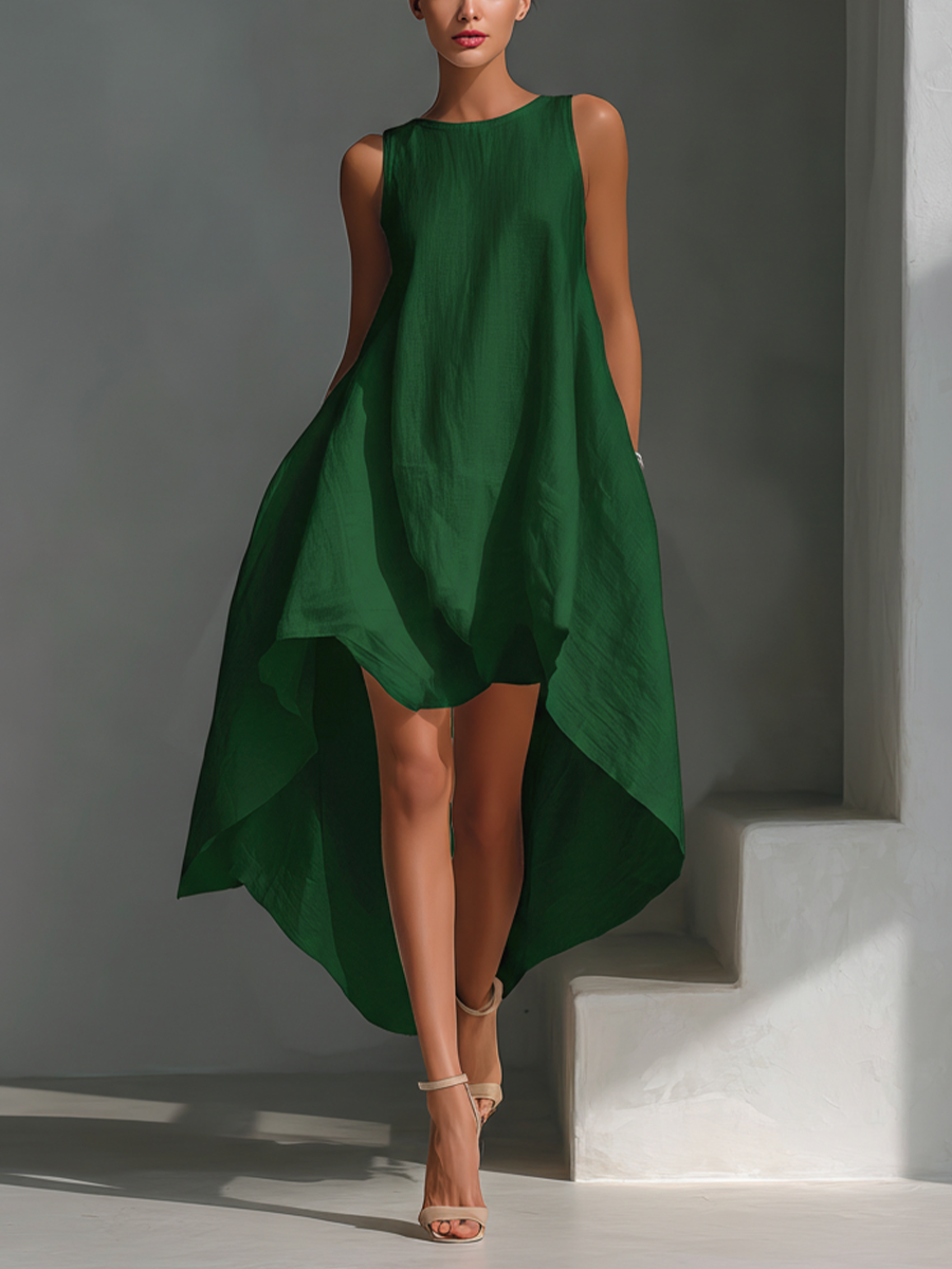 Estelle™ | Asymmetric Flowing Minimalist-Chic Dress