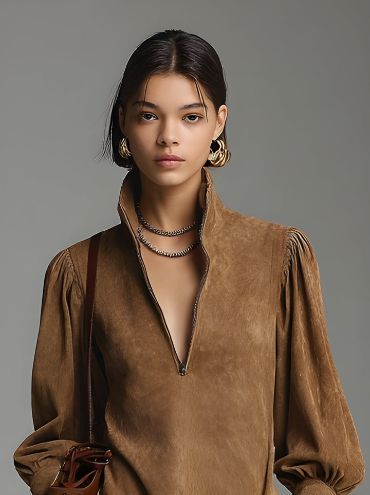Shirley™ | Suede-Effect Mini Dress – Casual Elegance