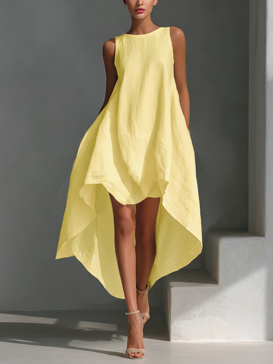 Estelle™ | Asymmetric Flowing Minimalist-Chic Dress