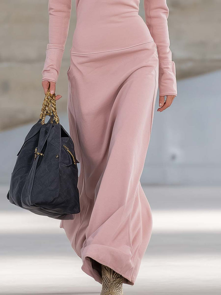 Judith™ | Long Dress with Zip and Open Neckline