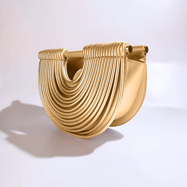 Melissa™ | Semicircular Metallic Handbag