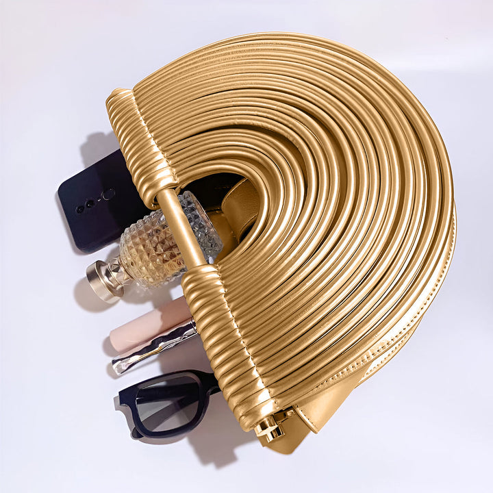 Melissa™ | Semicircular Metallic Handbag