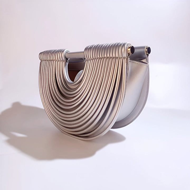Melissa™ | Semicircular Metallic Handbag