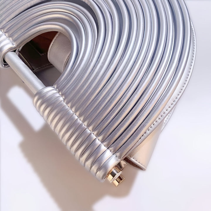Melissa™ | Semicircular Metallic Handbag