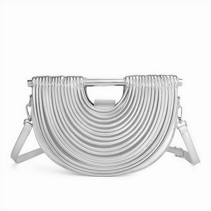 Melissa™ | Semicircular Metallic Handbag